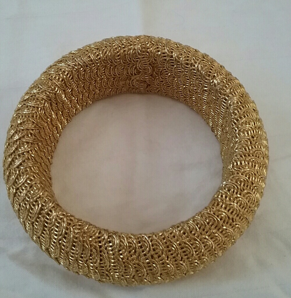 Goldtone Mesh Bangle Bracelet